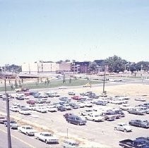 Views of redevelopment sites showing the demolition of buildings and reconstruction in the district. These views date from 1959 to 1966