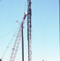 Old Sacramento historic district. View of the California State Railroad Museum
