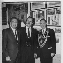 View of members of the Native Sons of the Golden West during the dedication ceremonies of their museum in 1967 at Columbia State Park in Columbia, California