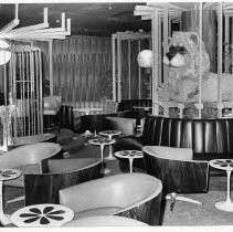 Interior view of Lyons Den cocktail lounge inside Lyons Coffee Shop