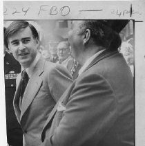 Governor Edmund "Jerry" Brown, Jr. with unidentified man