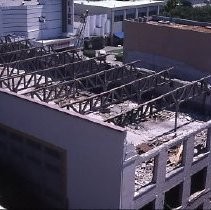 View of the demolition on K Street to make way for the Hyatt Hotel across from the Esquire Theater at 13th Street