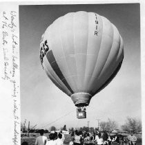 Wendy's Hot Air Balloon giving rides to handicapped kids at Easter Seal Society