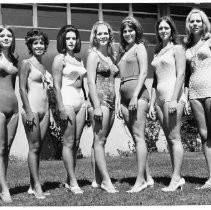 SEEK TITLE IN PLACER-The Maid of Placer County beauty contest at the Placer County Fair opening night tomorrow will have seven maids in contention