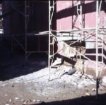 Old Sacramento. View of the Pioneer Telegraph Building under construction on 2nd Street, east side between J and K Streets