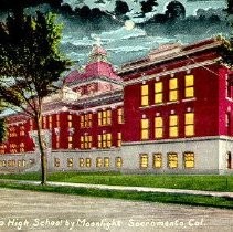 "Sacramento High School by Moonlight"