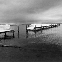 Partial Collapse of Pier Covered with Snow