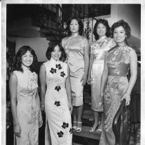 Michelle Lee of Sacramento City College, Miss Chinatown Sacramento, with her fellow contestants