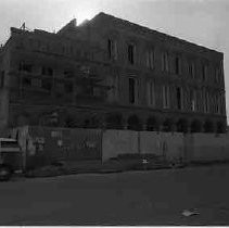 Reconstruction of the Mechanics Exchange Hotel is underway in Old Sacramento Historic District