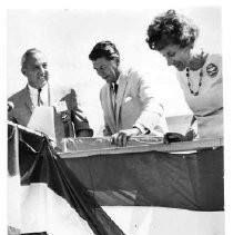 Oroville Dam dedication plaque