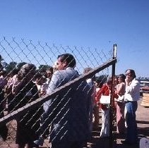 Old Sacramento. View of the groundbreaking for the Old School House Museum on the west side of Front at L Streets