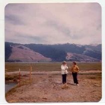 Photographs of Bolinas Bay. "Irene Neasham and Ann Freeland, Bolinas Lagoon, 8-29-74."