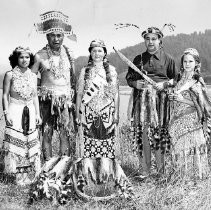 Native Americans Model Yurok Costumes for Klamath Festival