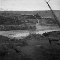 Folsom Dam during flood