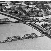 Flood Waters Hitting Bridge