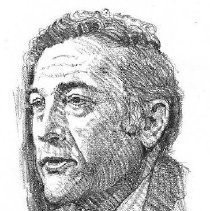 Drawing of Richard S. Schweicker by John Lopes