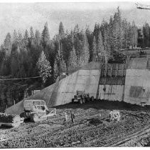 Work on the earth fill section of the Box Canyon Dam has begun after the project was halted by a snowstorm