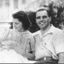 David W. Joslyn with his wife and infant daughter