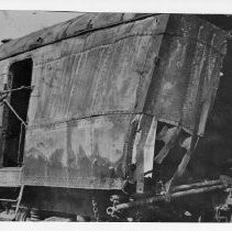 Mail Car after hold-up by robbers in the Siskiyou Mountains