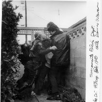 "Sacramento Police Dept." Apprehending a Suspect