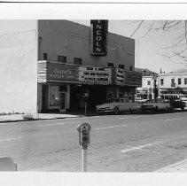 Exterior view of the Lincoln Theatre in 1960 at 412 L Street before redevelopment demolished the building