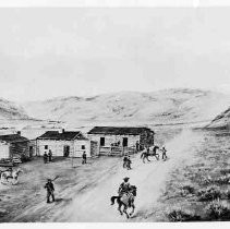 Photographs of Sketches of Western Pioneer Trail scenes