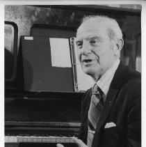 F. Melvyn Lawson, retired superintendent of SCUSD, playing the piano