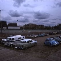 Old Sacramento. View of the Fratt Building site at 2nd and K Streets