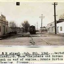 R street rail line at 8th street