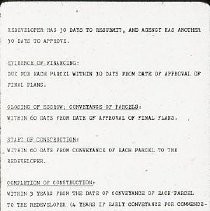 Seven pages of the Reynolds Proposal for six blocks in the Redevelopment Disrict