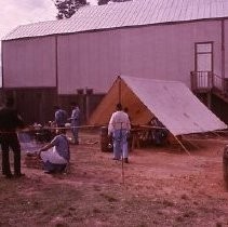 View of the archeological site for the "49er Scene" in Old Sacramento