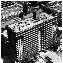 Aerial view of Capitol Towers apartments under construction