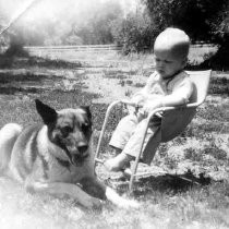 Ritchie Wood and Dog