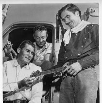 Bill Powers, George Launders and Jack Nolan with the key to San Francisco