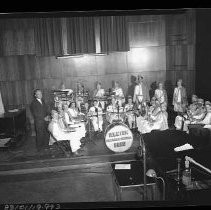 Isleton High School Band in KFBK Studio