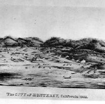 Lithograph "The City of Monterey, California 1842