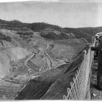 Earthquake safety commission members tour the Auburn Dam construction site