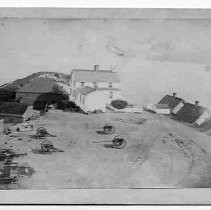 Parade grounds on Alcatraz Island, 1864