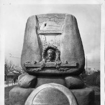 View of the mounument to Theordore Judah, railroad engineer