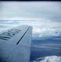 Slides of California Historical Sites. Desert near Pyramid Lake, Nevada from airplane