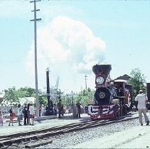 Old Sacramento historic district. View of the dedication for the California State Railroad Museum