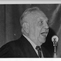 Goodwin Knight, Governor of California from 1953-1959. Here, speaking animatedly