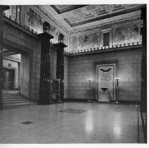 Interior view of the foyer of the State Library and Courts Building