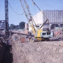 Views of redevelopment sites showing the demolition of buildings in the district. These views date from 1959 to 1964. Specific sites are not identified in this set of images