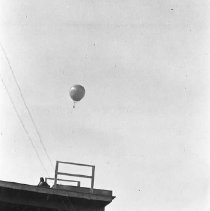 Hot air balloon in flight