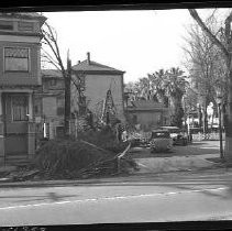 Wind storm damage to houses