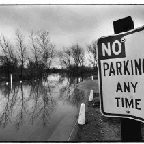 American River floods parking lots