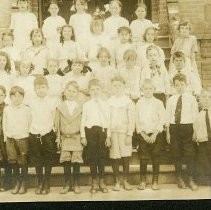 Class of Jefferson School Students Standing on Stairs