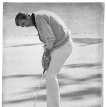 Al Geiberger, formerly of Sacramento, putts for birdie 2 on second hole of North Course but got par 3