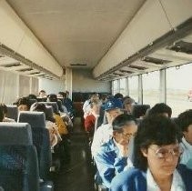 Tule Lake Linkville Cemetery Project: Inside Tour Bus on the Way to Oregon